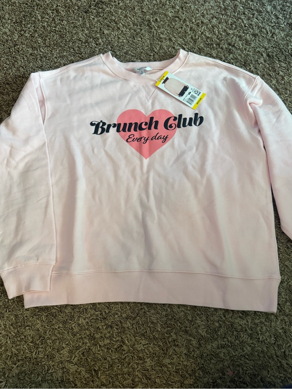 Wildfox Pink Brunch Club Every Day Crewneck Sweatshirt